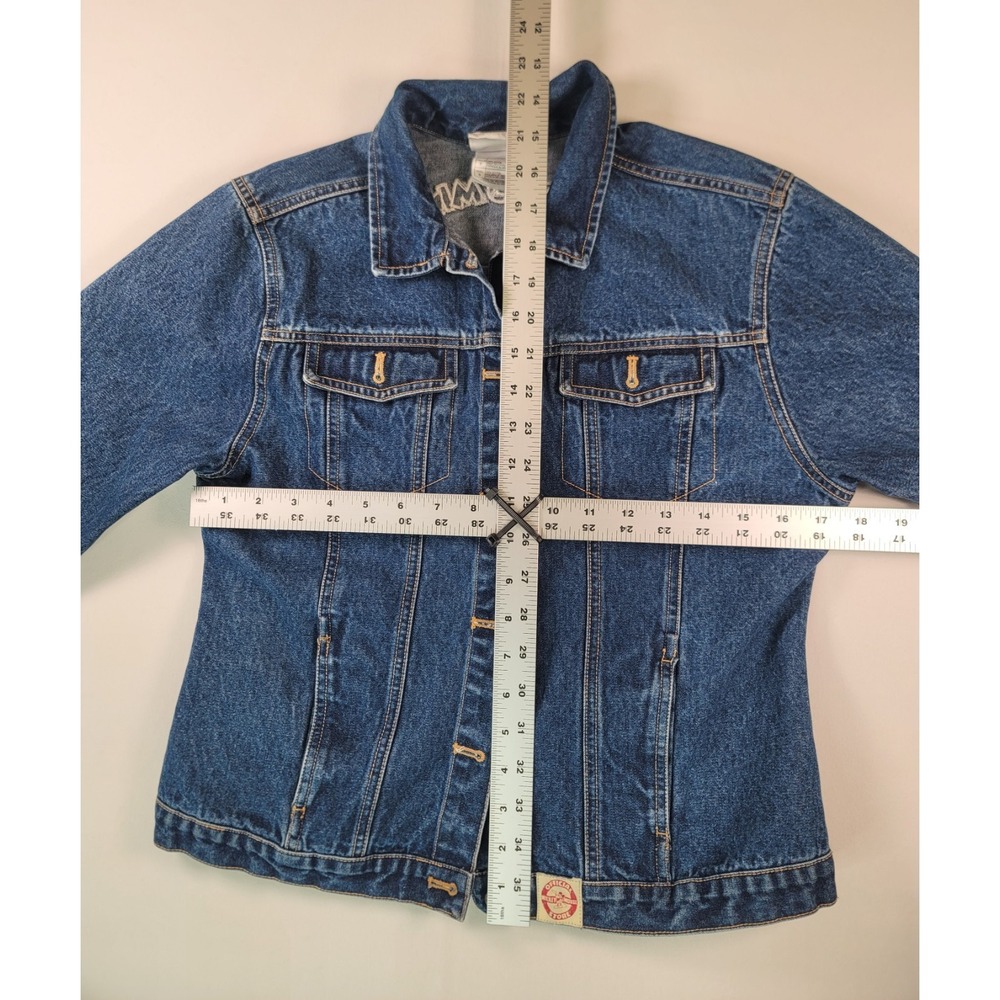 Vintage Disney Store Mickey Minnie Denim Jacket Small Embroidered - Picture 5 of 10